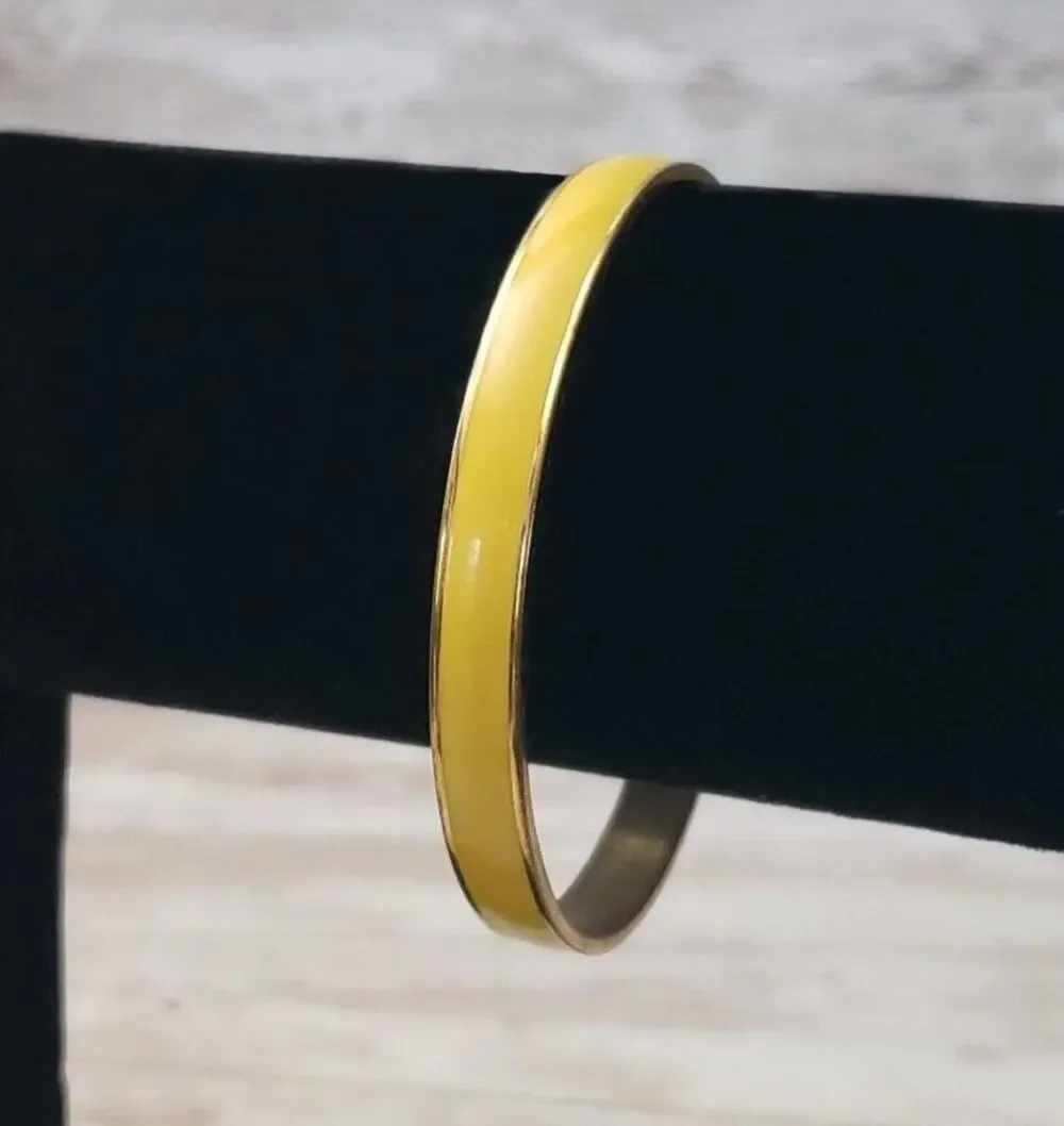 J. Crew Bracelet - Yellow Enamel & Gold Tone Bracelet